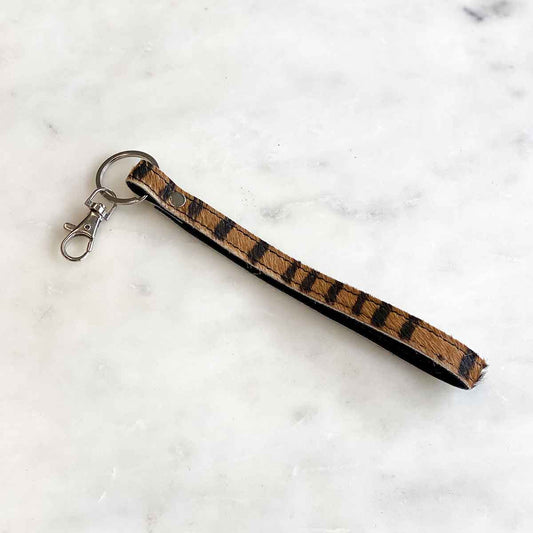 TRS Tiger Print Hide Leather Wristlet