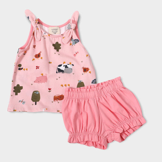 Farm Baby Playsuit Tee + Bubble Shorts