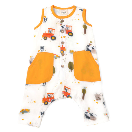 Farm Side Pocket Sleeveless Jumpsuit
