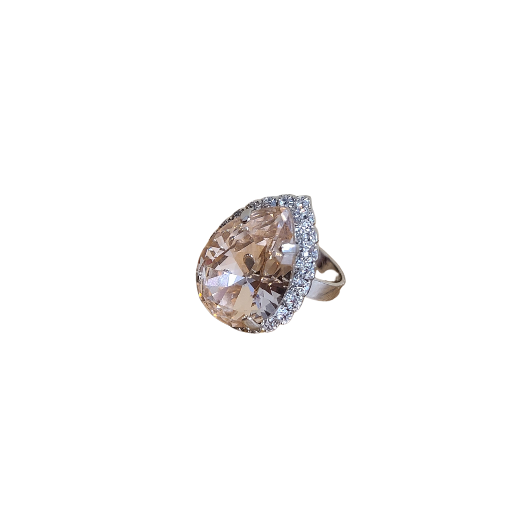 Sorrelli Giselle Pear Cocktail Ring