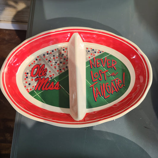 Never Lost A Tailgate Sectioned Platter