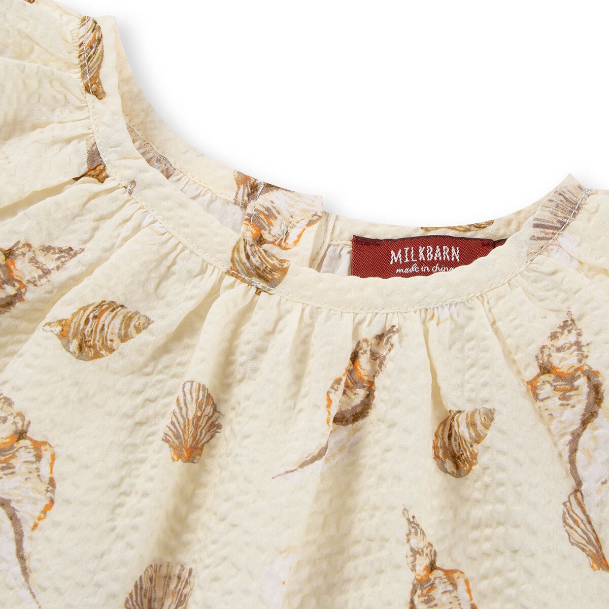 Butterfly Ruffle Blouse & Shorts- Seashells