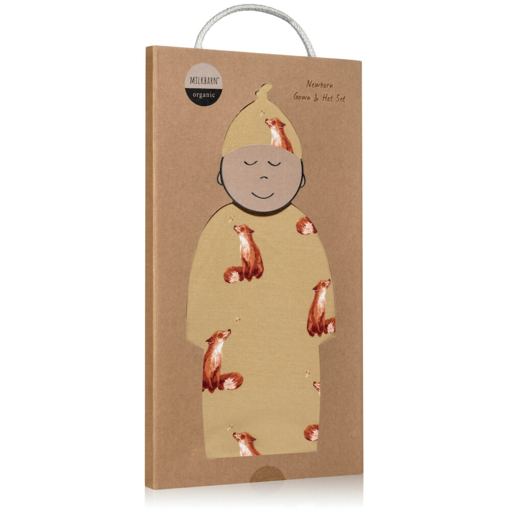 MB Newborn Gown & Hat Set