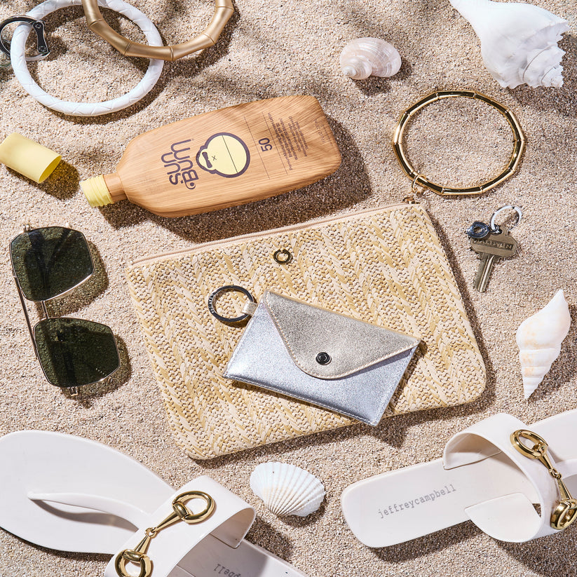 The Big O® Bracelet Pouch-On The Beach Raffia