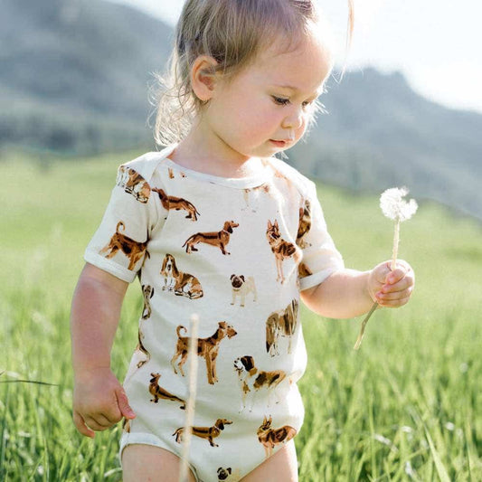 Organic Cotton Short Sleeve One Piece "Gold Fox"