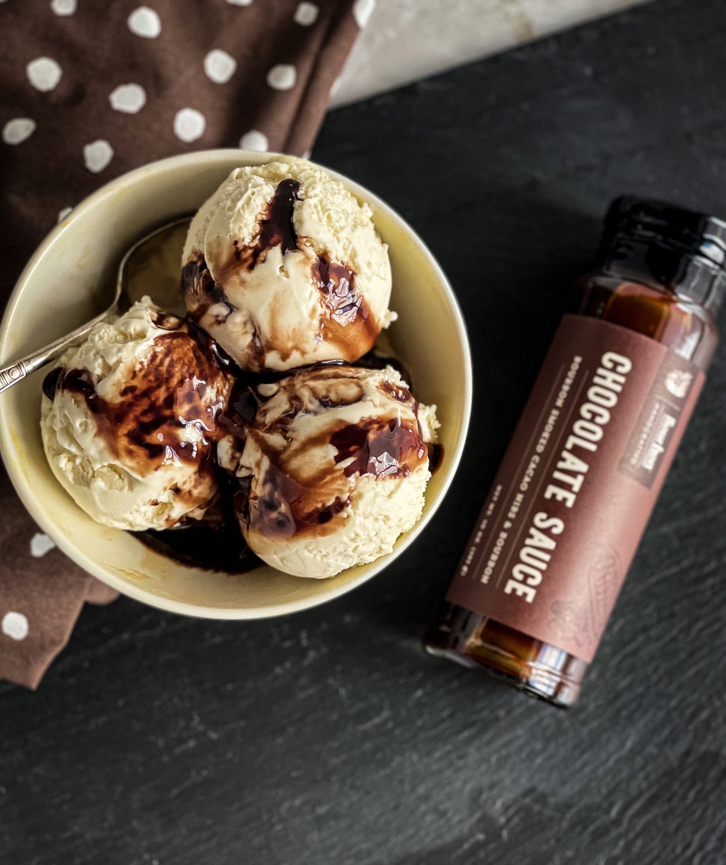 BB Chocolate Sauce-Bourbon Smoked Cacao Nibs & Bourbon