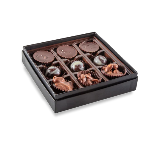 Assorted Artisian Chocolates Box 9 piece