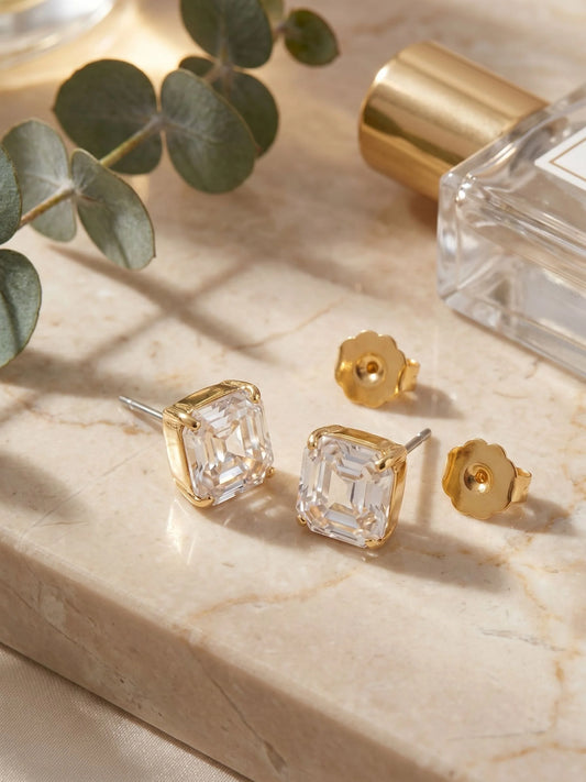Izzy Stud Earrings- Crystal