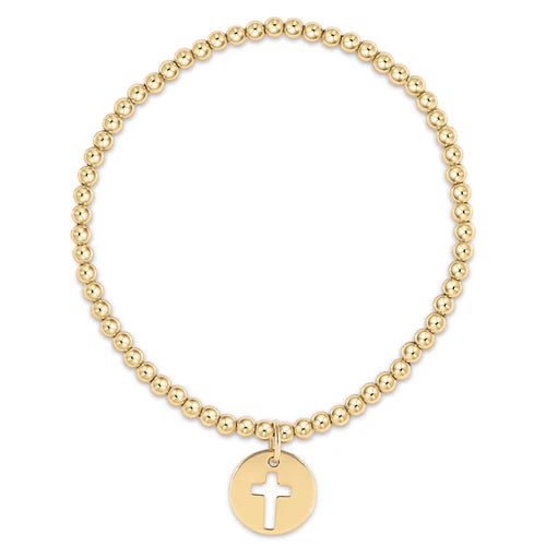Extends Classic Gold 3mm Blessed Disc Bracelet