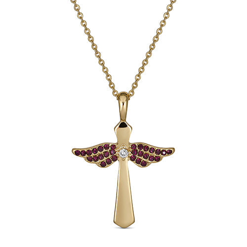 Maya J Angel Birthstone Necklace