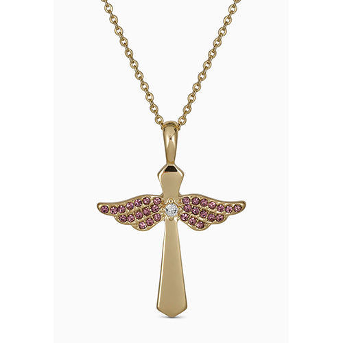 Maya J Angel Birthstone Necklace