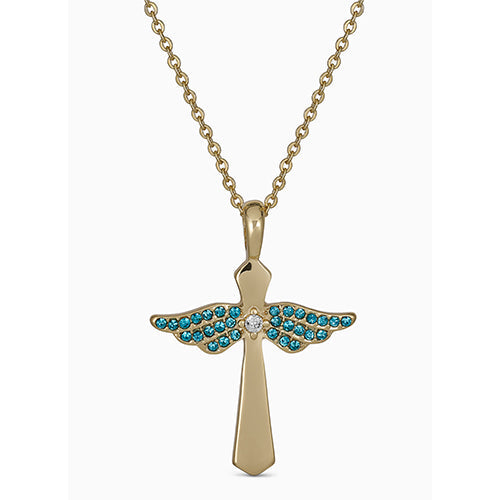 Maya J Angel Birthstone Necklace