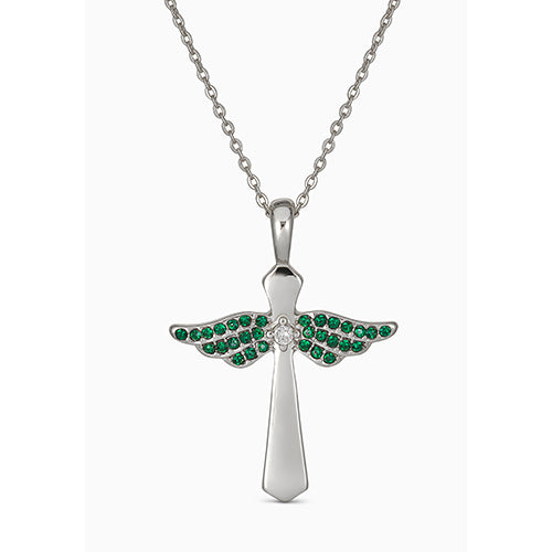Maya J Angel Birthstone Necklace