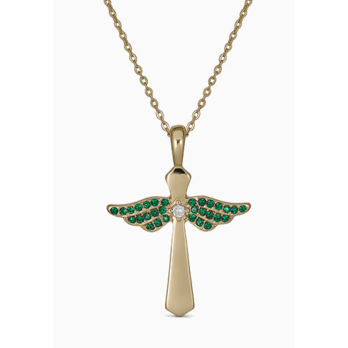Maya J Angel Birthstone Necklace