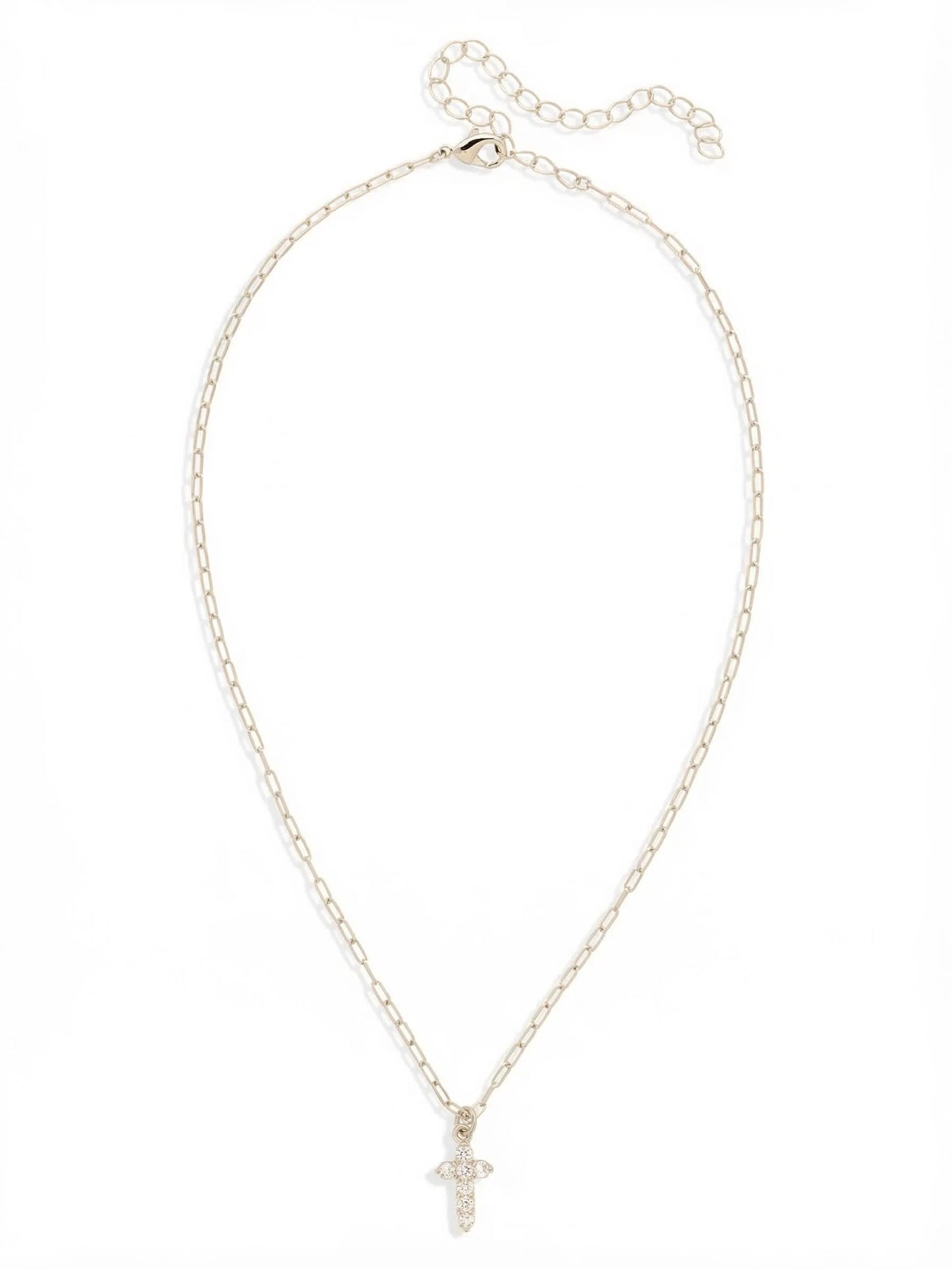 Crystal Cross Pendant Necklace - NFM7PDCRY