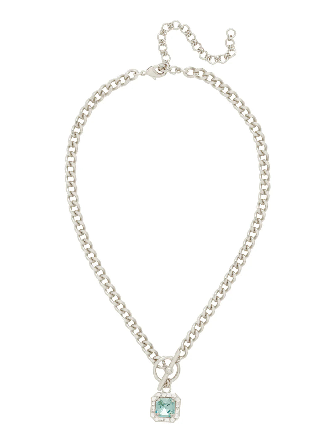 Autumn Pendant Necklace- Aquamarine
