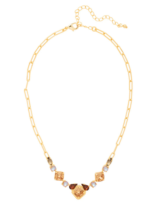Izzy Tennis Necklace-Honey Bourbon