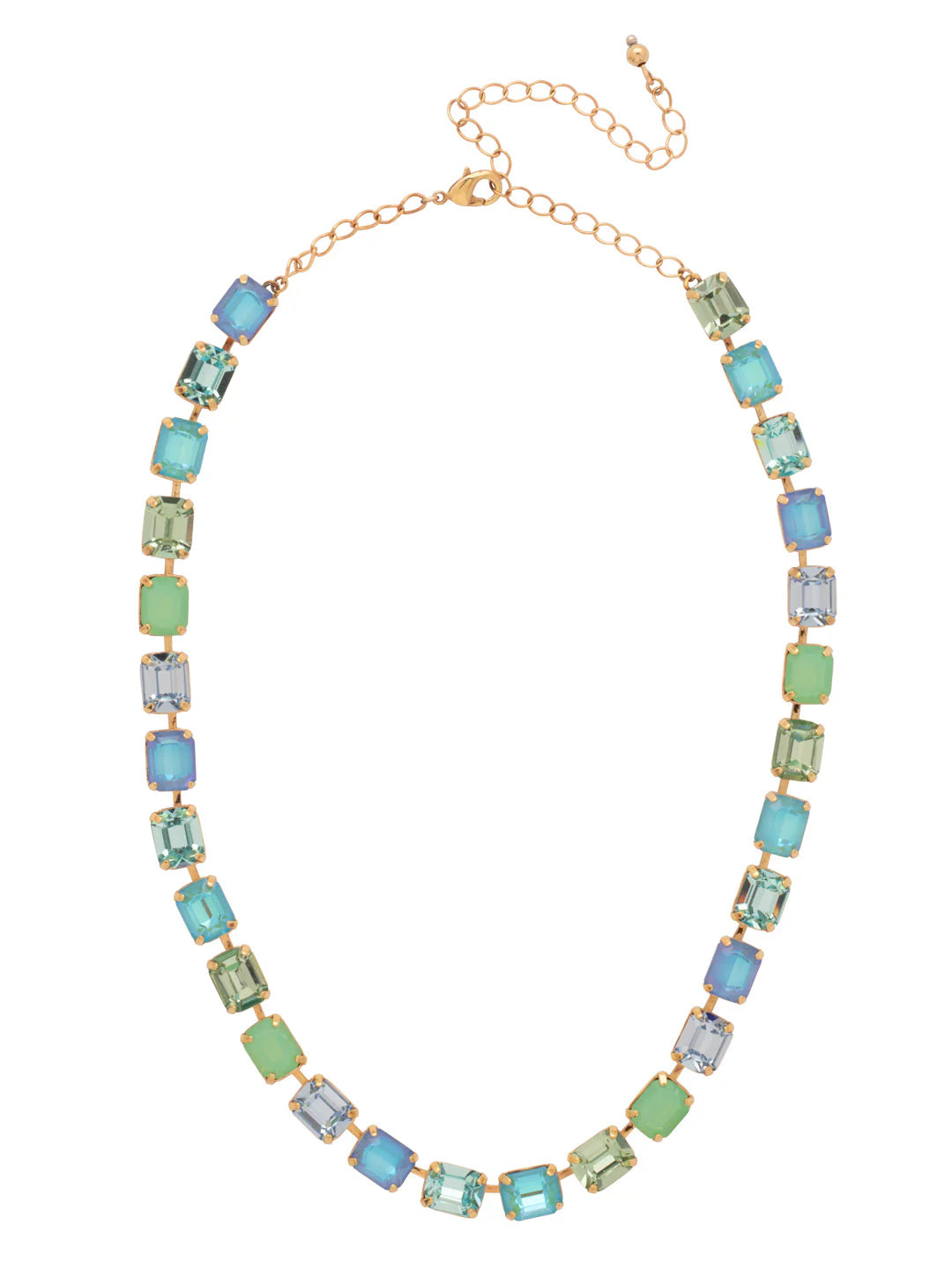 Octavia Repeating Tennis Necklace-Ocean