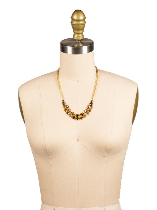 Zelie Tennis Necklace-Honey Bourbon