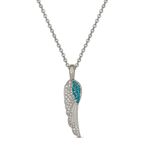 Maya J Angel Wing Birthstone Necklace