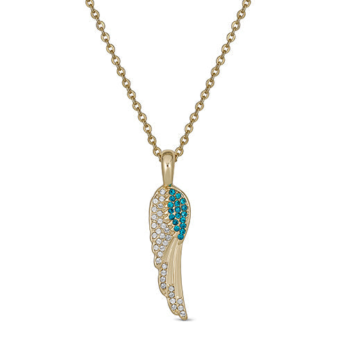 Maya J Angel Wing Birthstone Necklace