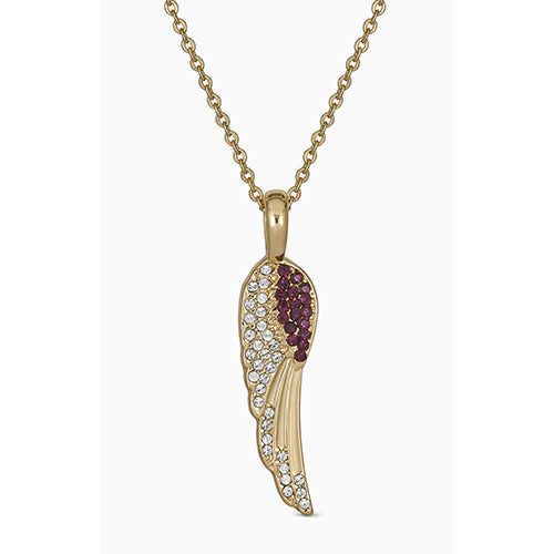 Maya J Angel Wing Birthstone Necklace