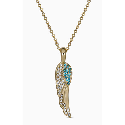 Maya J Angel Wing Birthstone Necklace