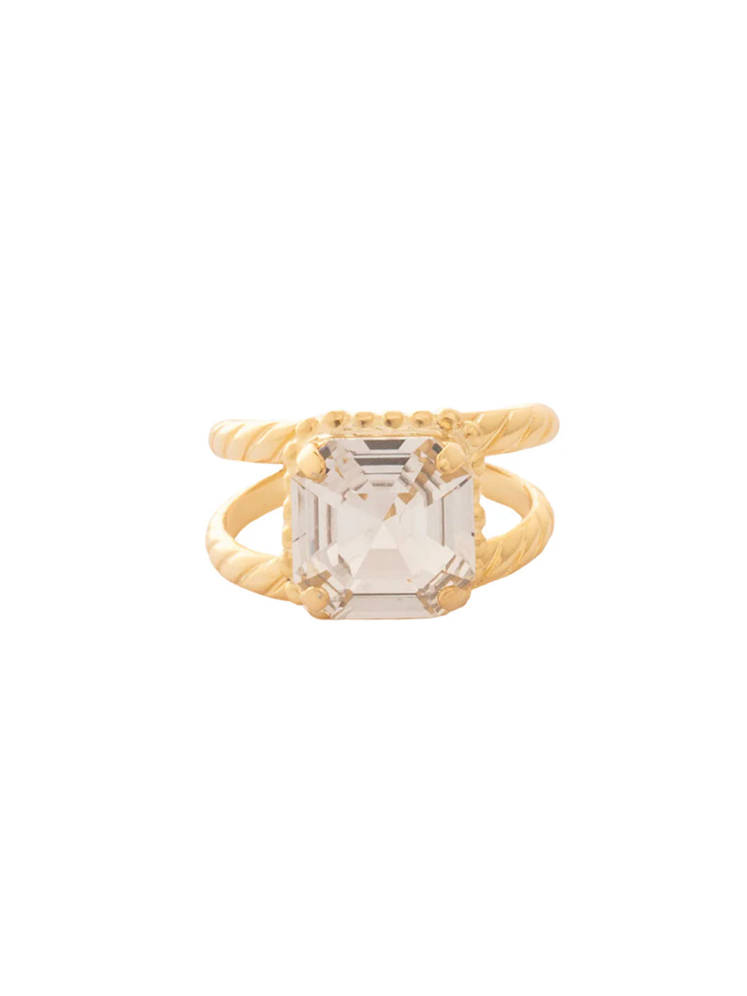 Izzy Adjustable Cocktail Ring- Crystal