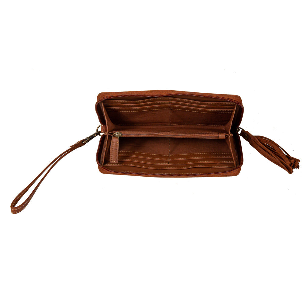 Myra Westward Hairon Hide Accent Wallet