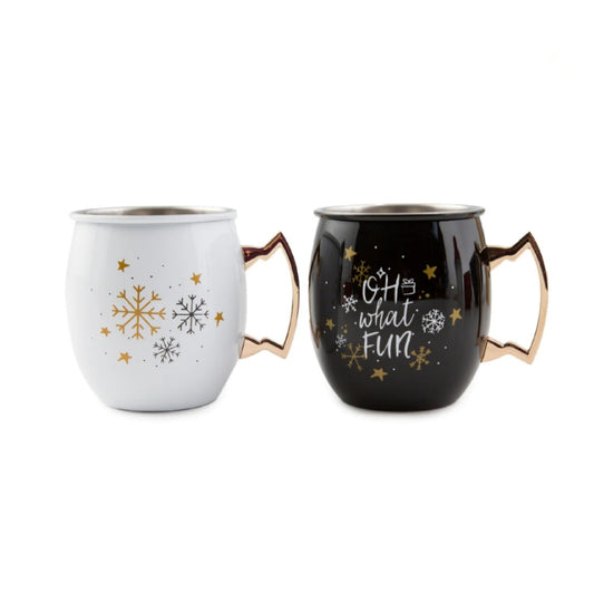 Cambridge 2 pk Mule Mugs "Oh What Fun"