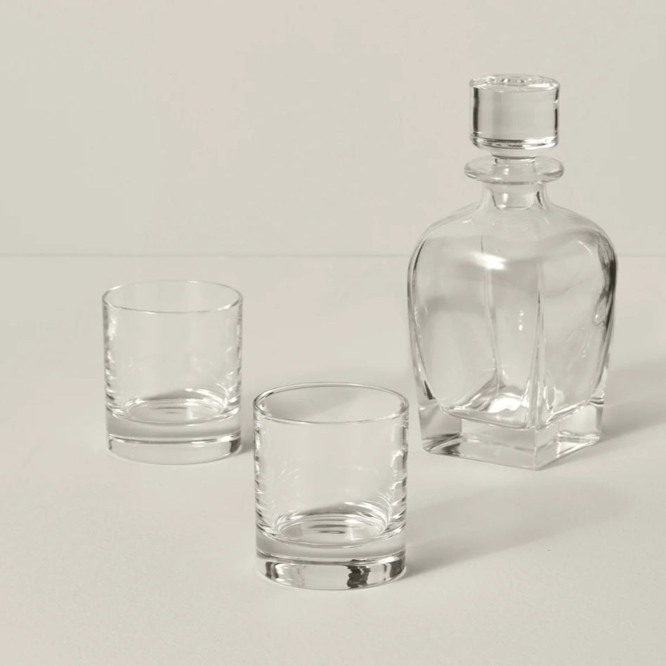 Tuscany Classics 3-Piece Whiskey Decanter & Glass Set