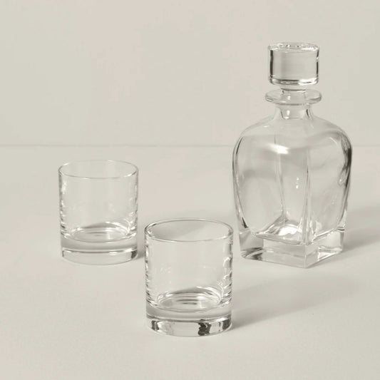 Tuscany Classics 3-Piece Whiskey Decanter & Glass Set