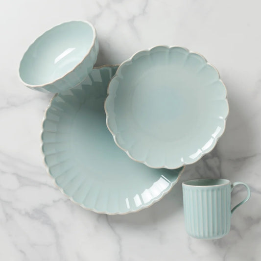 French Perle Scallop 4pps Ice Blue