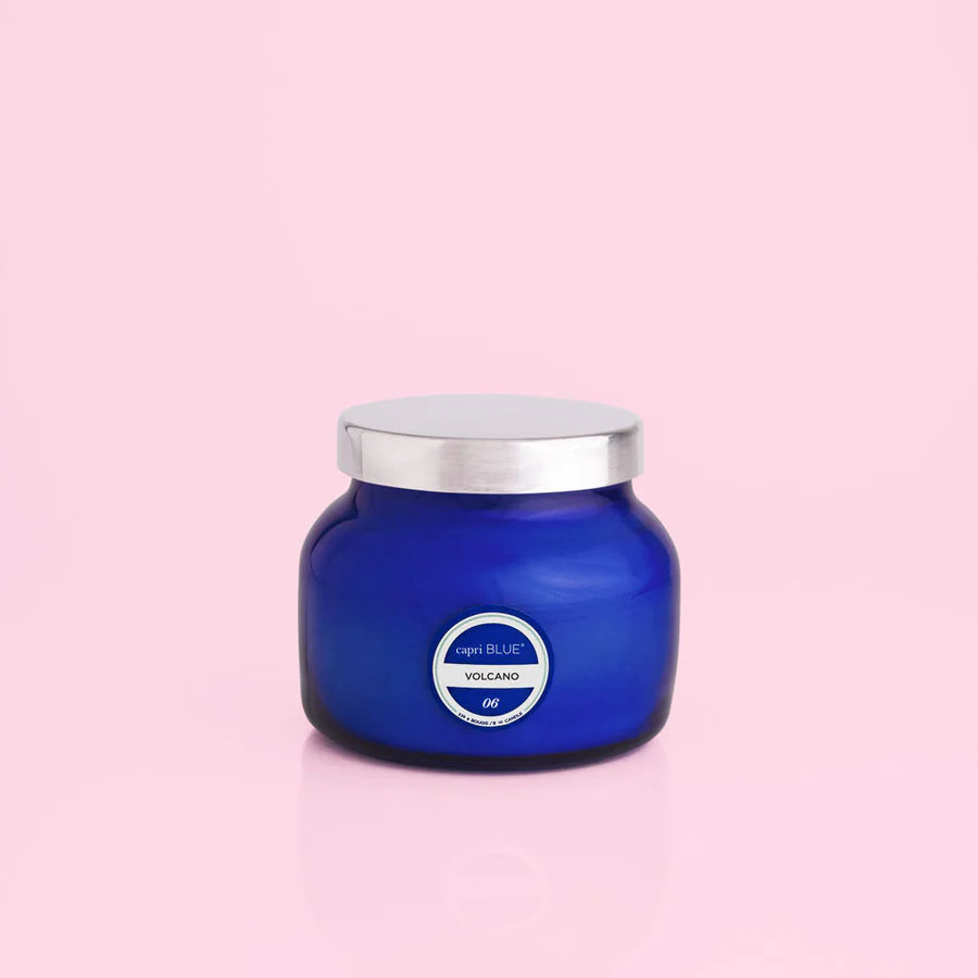 Volcano Signature Petite Blue Jar Candle 8oz
