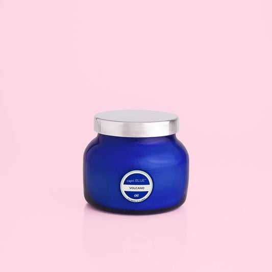 Volcano Signature Petite Blue Jar Candle 8oz