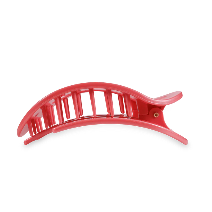 Calming Coral Medium Flat Round Hair Clip