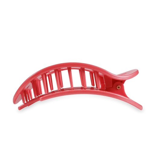 Calming Coral Medium Flat Round Hair Clip