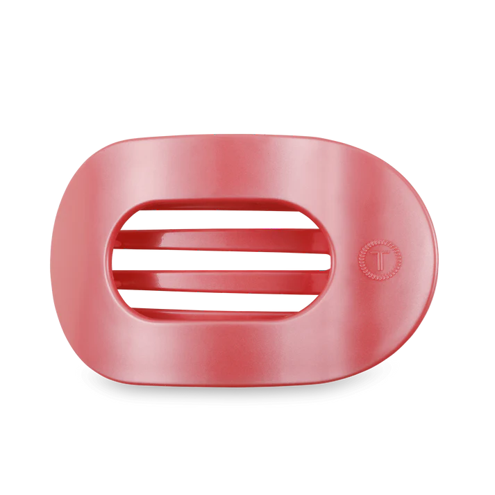 Calming Coral Medium Flat Round Hair Clip