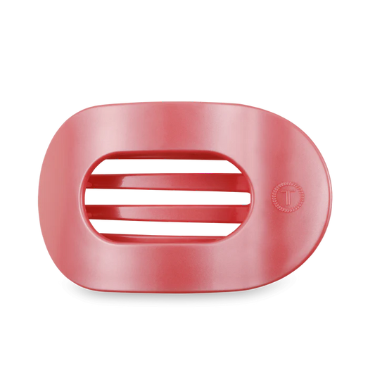 Calming Coral Large Flat Round Hair Clip