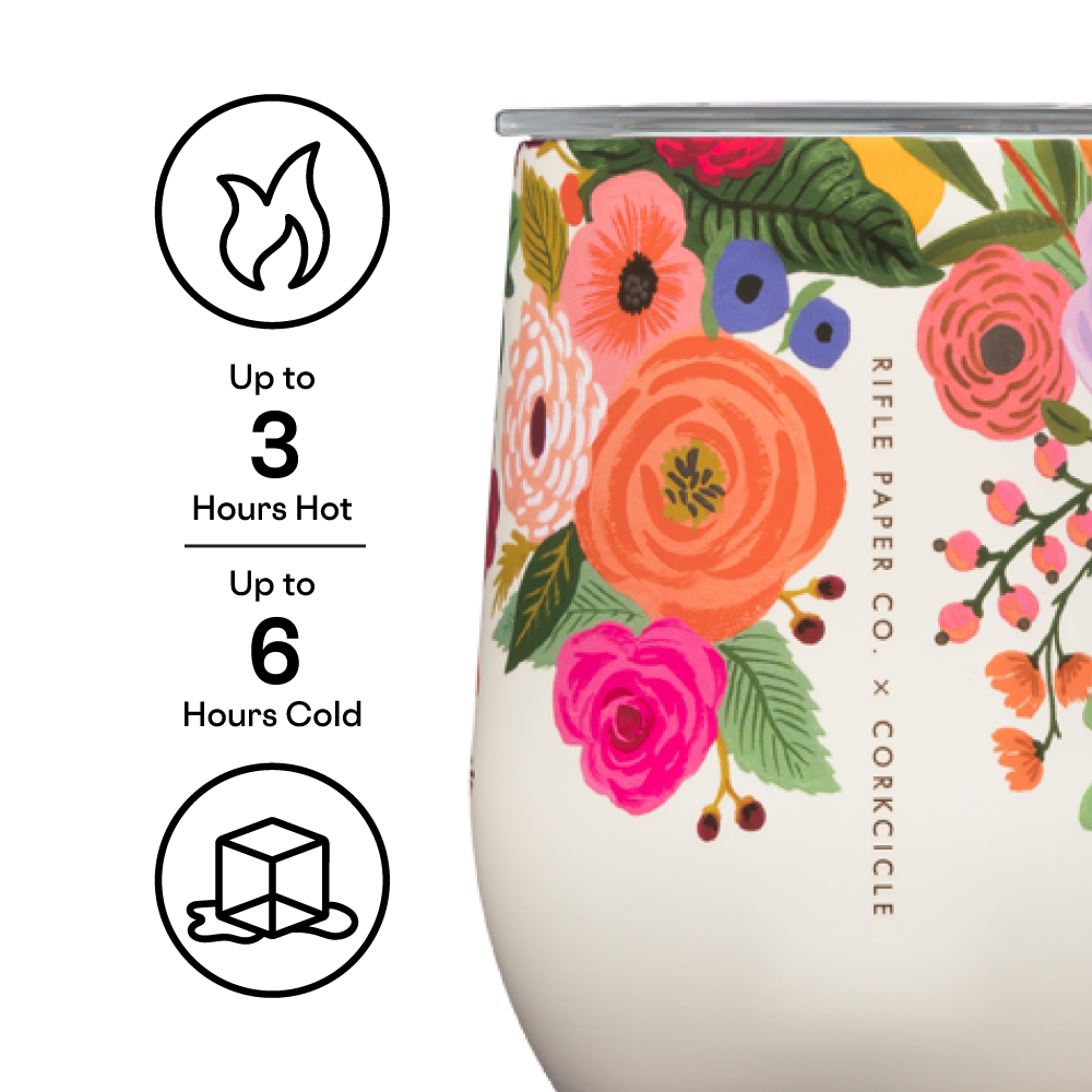 Rifle Paper Co. Stemless 12oz Cup-Garden Party Cream