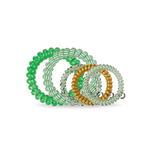 Dancing Green Mixed Hair Ties