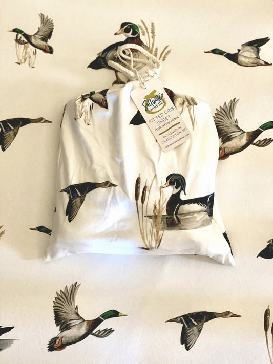 Diving Ducks Crib Sheet