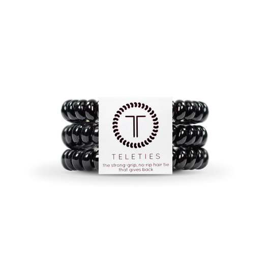 Jet Black Small Hair Ties (3 pack)