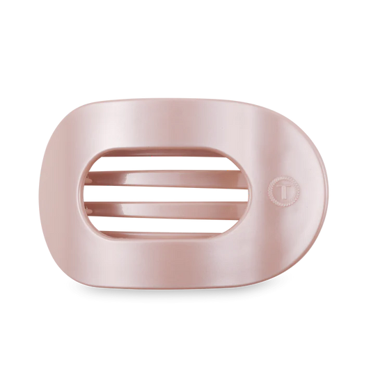 Pearly Pink Flat Medium Round Hair Clip