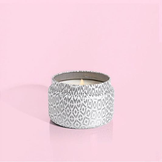 Volcano Signature Printed Travel Tin - White