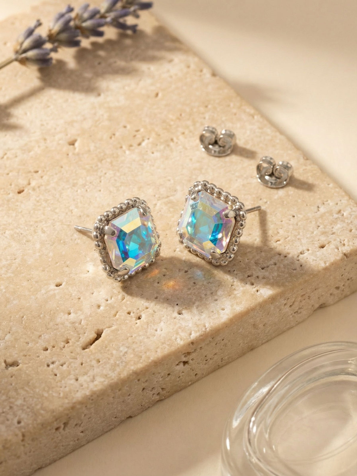 Izzy Decorated Stud Earring- Crystal AB