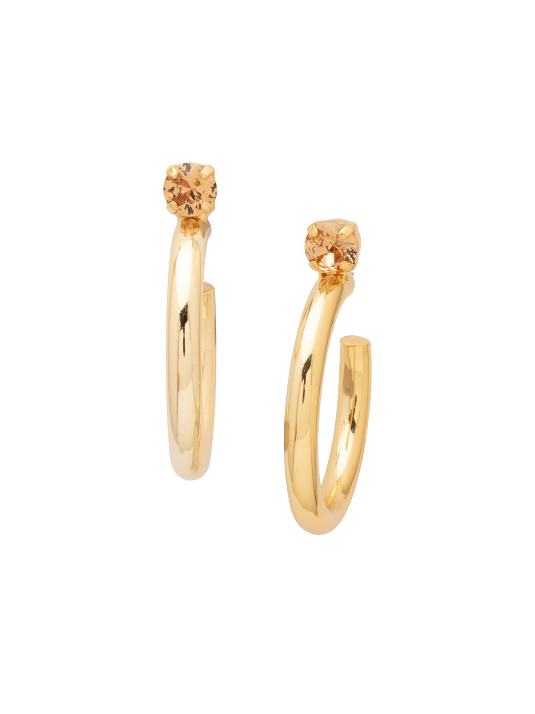 Keeley Studded Hoop Earrings- Light Colorado