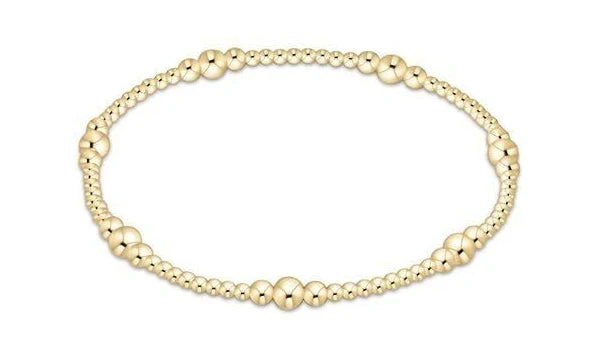 Classic Gold Purpose Pattern 4mm Bead Bracelet