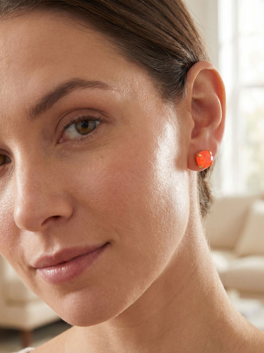 Simple Stud Earrings - Electric Hyacinth