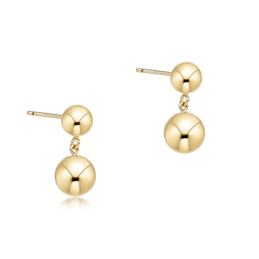 Classic 8mm Ball Drop Stud-Gold